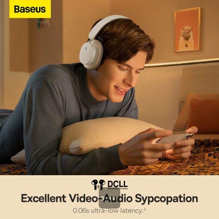 Baseus Bowie D05 Wireless Bluetooth Headset Foldable HiFi Stereo Music Headphone Creamy