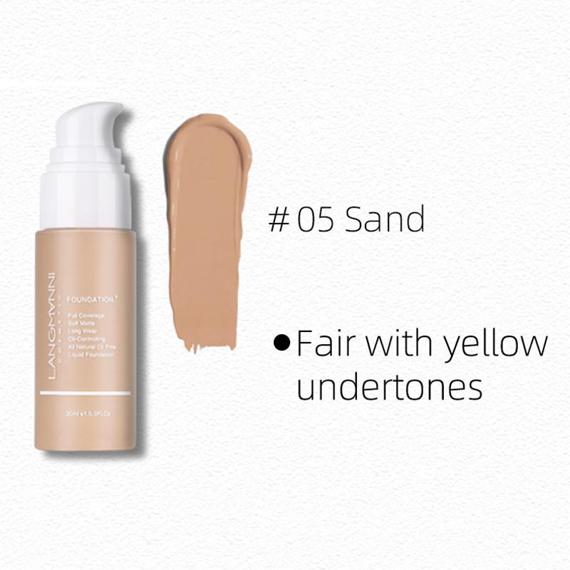 Langmanni New Product On The Shelves of Foundation Liquid Matte Oil -controlled Concealer Foundation Foundation
