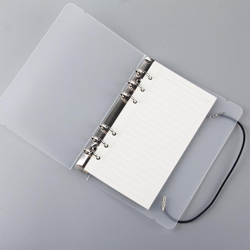 1Pc Transparent Color Plastic Clip File Folder A5/A6/A7 Notebook Loose Leaf Ring Binder Planner Agenda School Notebook Cover