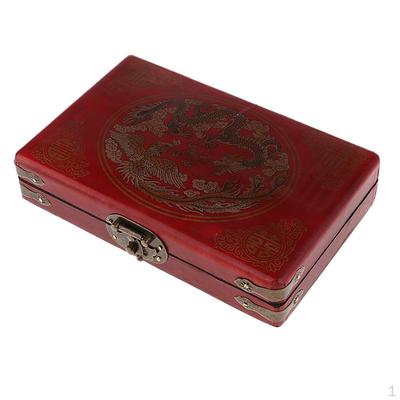 Vintage Chinesischer Holzperlen-Rechenschieber mit Schachtel