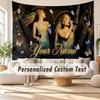 Benutzerdefinierte Namens-Wandbehang-Tapisserie, Ariana Grande Dekorative Hintergrund-Tapisserie für Wohnheim, Zuhause