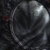 2D Spooky Gothic Backdrop, Cracked Black Mirror with Red Roses & Dark Mist Background Cloth