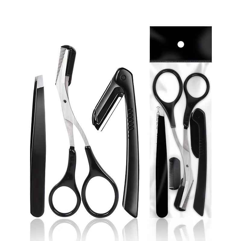 3/4/5/11/12pcs Eyebrow Trimmer Set Scissors Tweezers Eyebrow Razor Scraping Eyebrow Comb Razor Eyebrow Clip Makeup Tools
