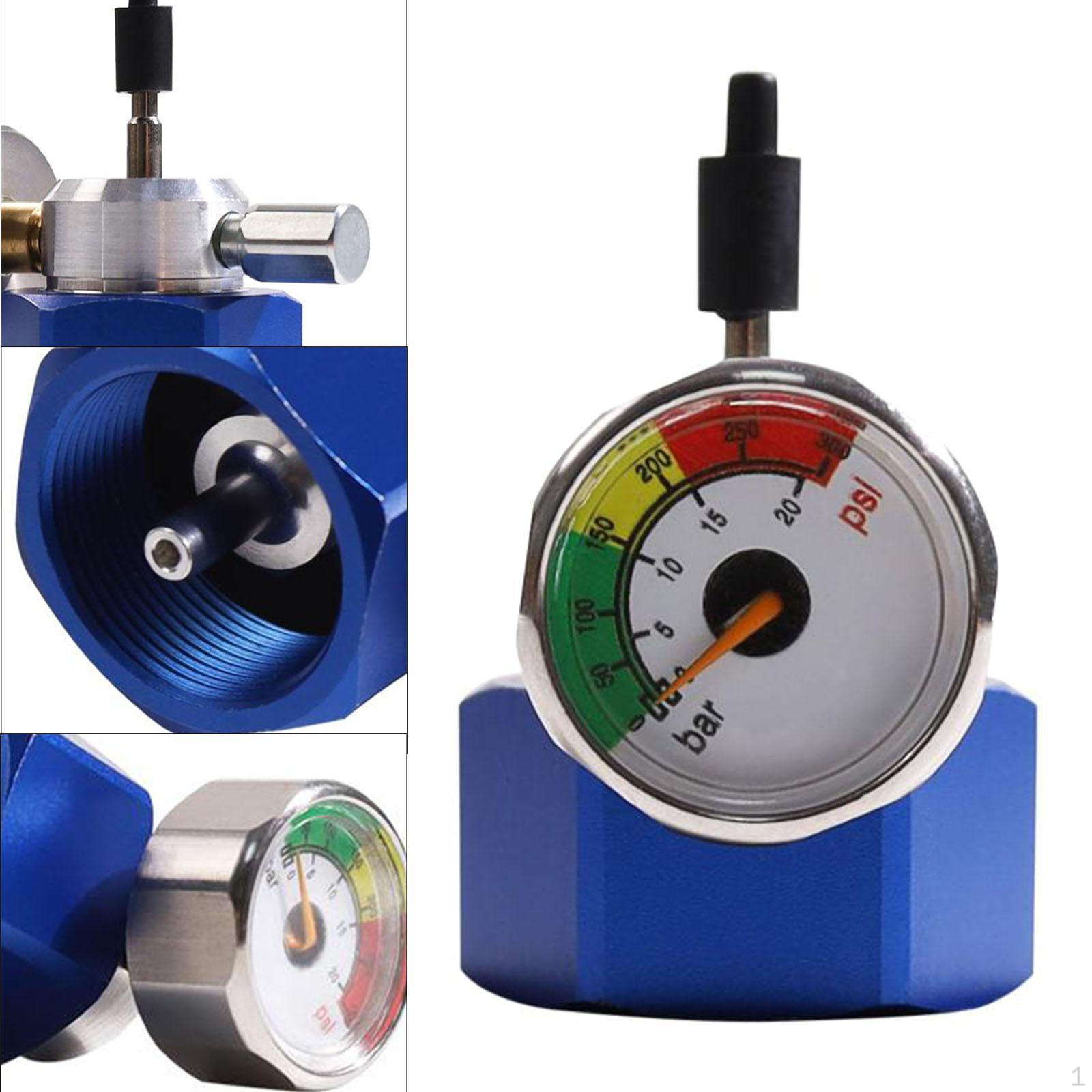 

Propane Filling Adapter Gas Reusable Non Leaking and Air Valve with Pressure Gauges for