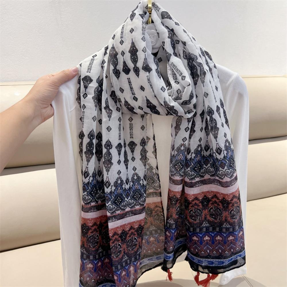 Cashew Print Women Tassel Scarf National Style Bohemian Shawl Fashion Travel Scarves  Winter Warm