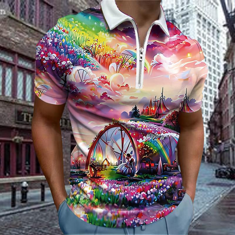 Повседневная футболка с лацканами — фото 5