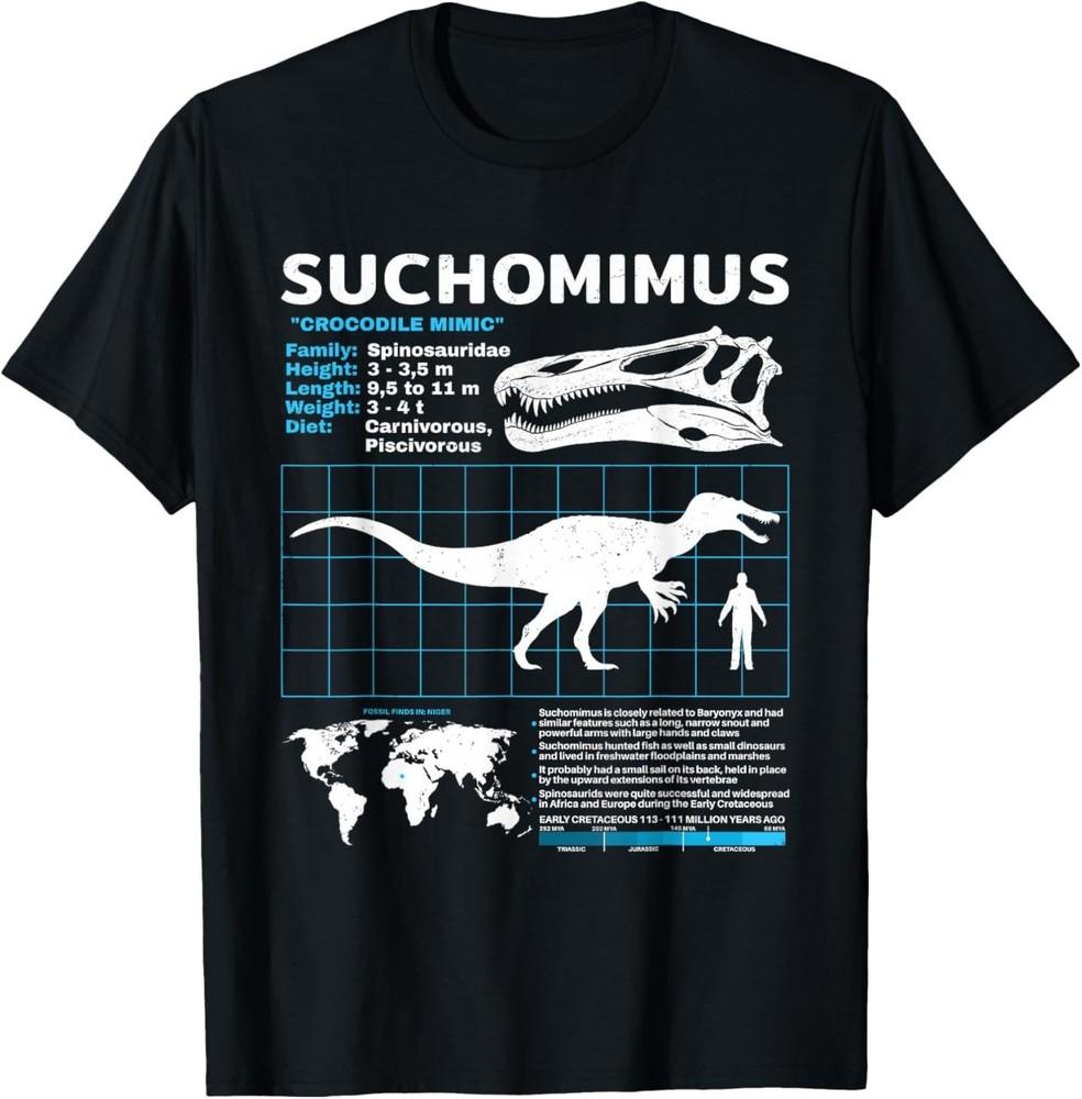 Suchomimus fact Sheet Dinosaur Facts T-Shirt Unisex T-Shirt S
