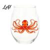 Fall Harvest Party Supplies Halloween Theme Glass Tumbler Ghost Black Cat Skull Pumpkin Hand Painted Cups Cup Spooky Lead-free Glassware for Party
