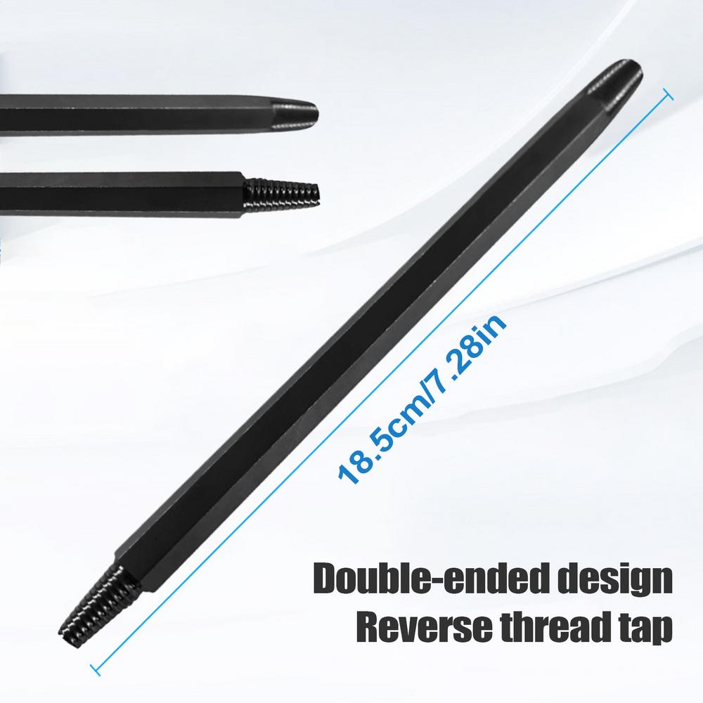 Automotive Spark Plug Removal Tool, Reverse Thread Tap, Auto Broken Screw Removal, Hexagonal Spark Plug Reverse Tap For Auto