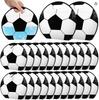 24 Pack Soccer Snack Bags with Handles Reusable Resealable Candy Bags Stand Up Bottom Gift Bags for Soccer Game Day Training Birthday Party Supplies