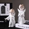 Fairy Garden European Ceramic Figures Lovely Angel Home Decor Miniatures Arts and Crafts Supplies Best for Christmas Gifts