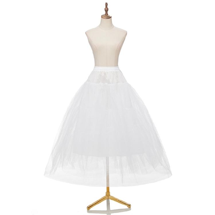 Bridal Underskirt With Tulle Design A Line Dress Enhancer Boneless Slip Skirt For Wedding Ceremony 95cm/37inch Length