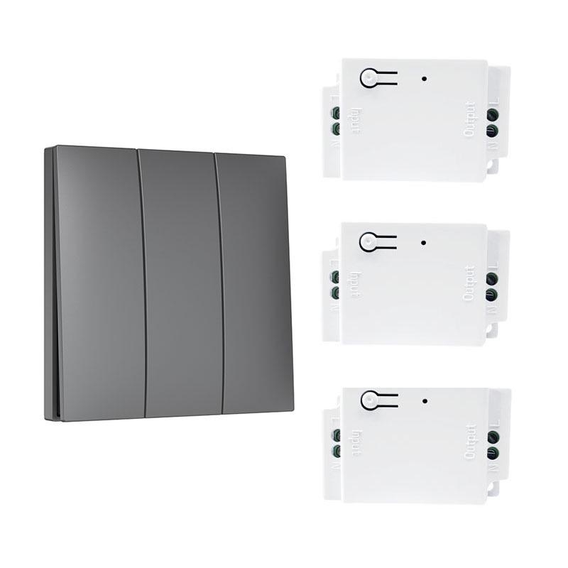 Self-Powered Wireless Switch: Stick-On Multi-Control Remote for 86-Type Panels, No Wiring Needed
