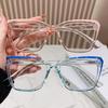 Unisex Fashion Transparent Frame Reading Glasses Men'S And Women'S Fashion Large Frame Hd Anti-Blue Light Farsighted Glasses