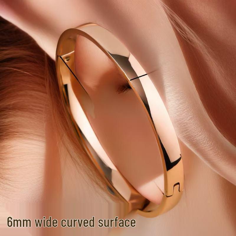 Bracelet de Luxe en Acier Inoxydable pour Femme: Titane Électroplaqué, Sertissage Diamants Complet, Style Européen-Américain