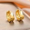 French Retro Geometric Concave-Convex Earrings: Fashionable, Versatile, Light Luxury Studs with Smooth Surface for Simple Elegance.
