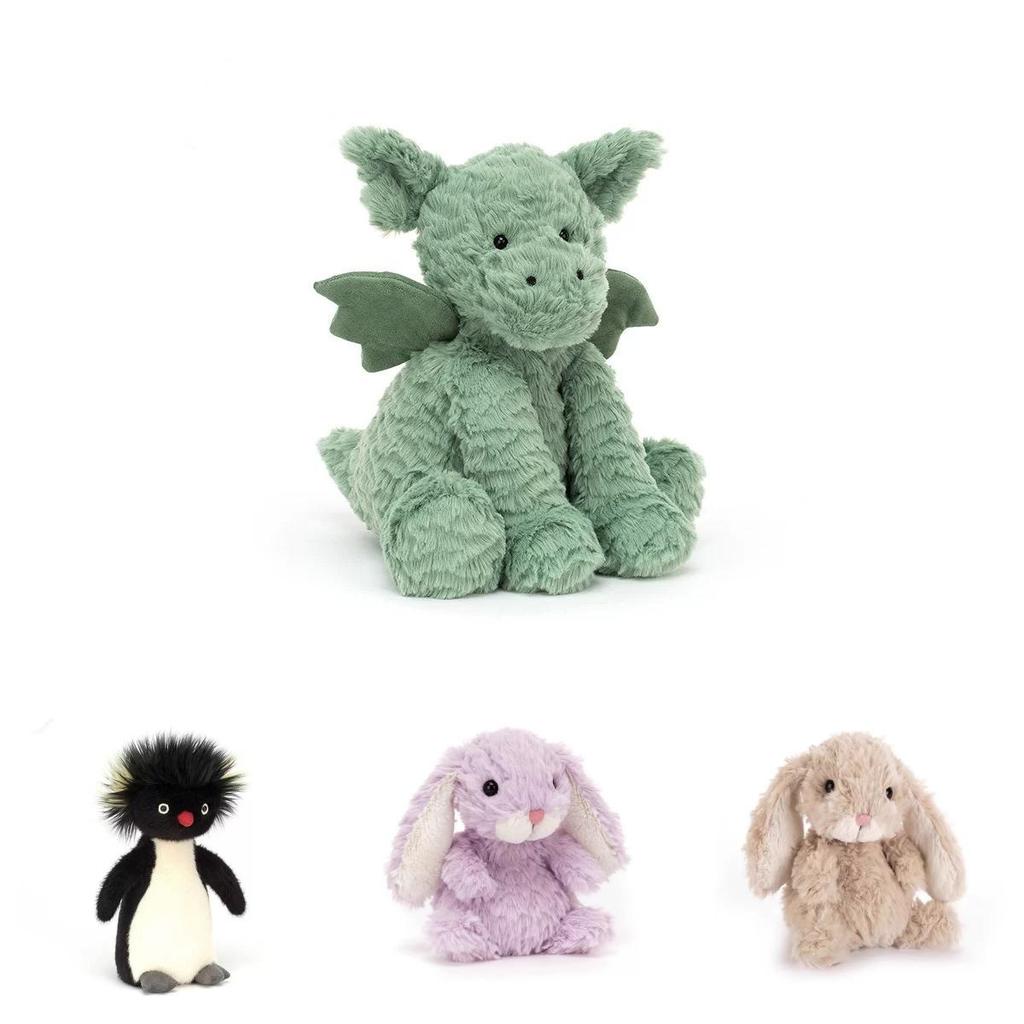 Kreativer Plüschtier-Schlüsselanhänger mit Hasen- und Katzenfiguren für Kinder, Geschenk und Sammlerstück, Spaß