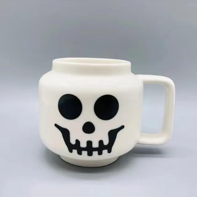 250 ml Cartoon Keramiktasse Lächeln Kreative Tasse für Kaffee, Milch, Tee, Wasser, lustiger Ausdruck, Kinder-Frühstückstasse, Haushaltstrinkgeschirr 250ML
