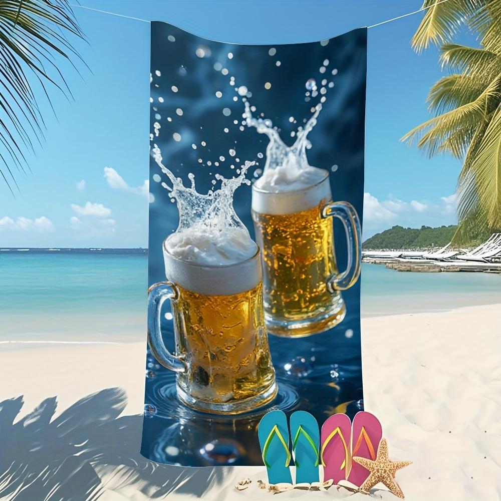 

Beer Lovers Versatile Microfiber Bath Towel, Extremely Soft Fast-Drying for Travel Camping Spa W30*H60(CM)