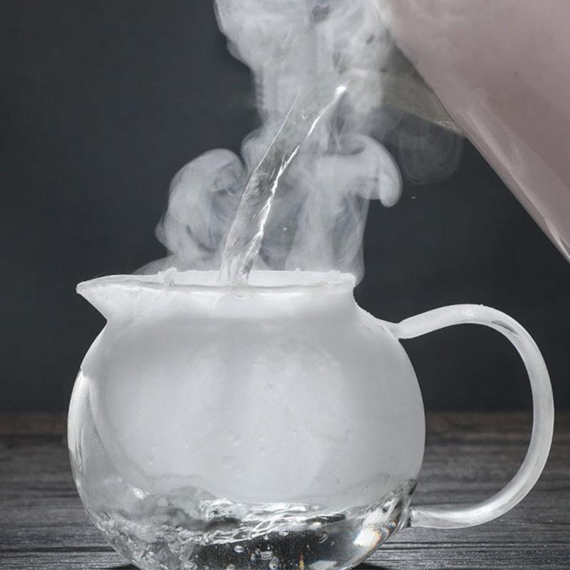 Ceainic din sticlă rezistent la căldură, îngroșat, recipient încălzit, ceainic cu infuzor din oțel inoxidabil, ceainic transparent de înaltă calitate