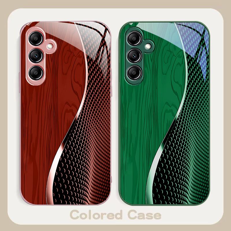 Wood grain mesh black For Samsung A 20 30 22 23 24 25 26 31 32 33 34 35 42 50 51 52 53 54 55 56 70 71 72 73 glass phone case