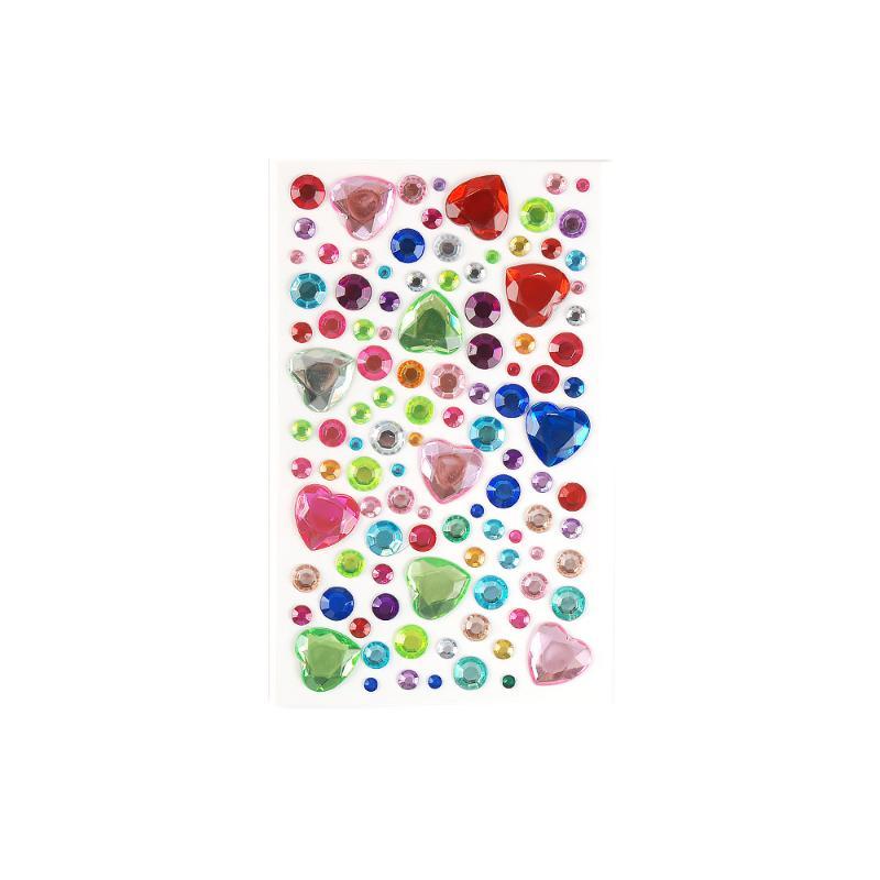 Self Adhesive Rhinestone Gem Stickers 1Sheets Assorted Shapes Acrylic Glitter Jewel Decals Bling Charms Face Diy Craf