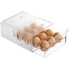 Stackable Transparent Egg Holder for Refrigerator Organizer Bins Eggs Container 12 Egg Tray for Kitchen Storage