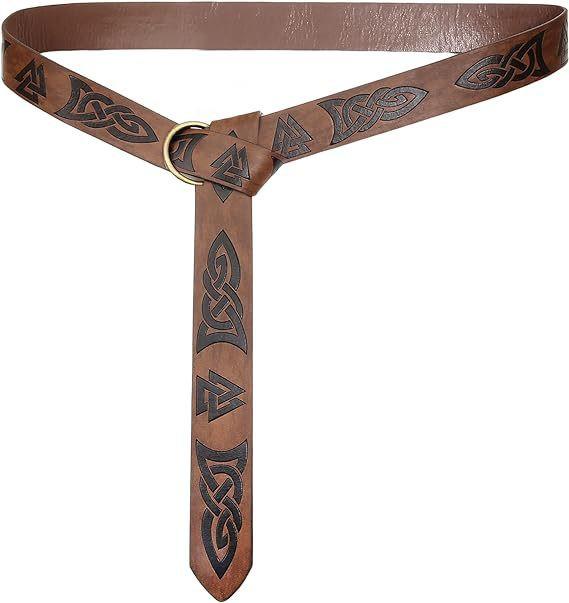 Men's  Knight Belt Embossed PU Leather  Belt