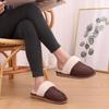 Fashion Crestar Fuzzy House Slippers for Women Fashion Faux Fur Collar Suede Slippers Women Men Fluffy Memory Foam Comfortable Slippers