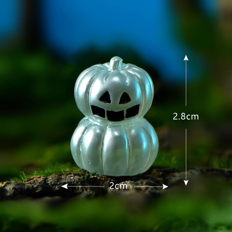 Halloween Series Micro-landscape Crystal Ball Accessories Transparent Ghost Pumpkin Resin Small Ornaments