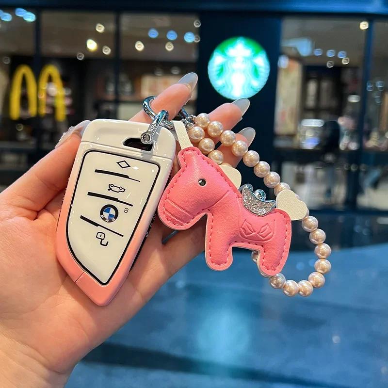 Remote Car Key Cover Keychain Key Case For BMW X1 X3 X4 X5 X6 Series 1 2 3 5 7 G20 G02 G05 G31 G23 F34 F15 F40 IX3 xs9