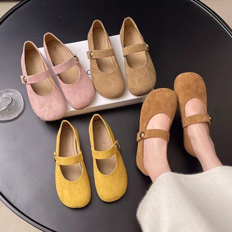 2025 new lazy shoes French retro soft sole not tired feet flat bottom shallow mouth single shoes women's