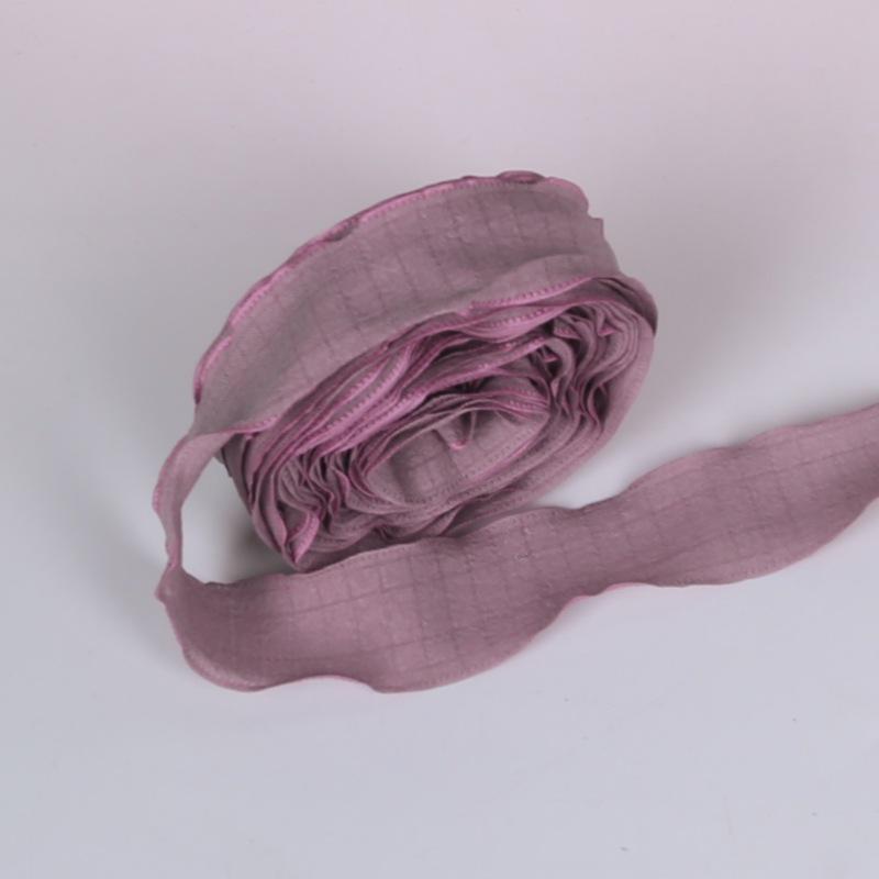 2.5cm Bubble Pleated Ribbon Flower Bouquet & Gift Box Decoration Fishtail Gauze DIY Packaging Ribbon
