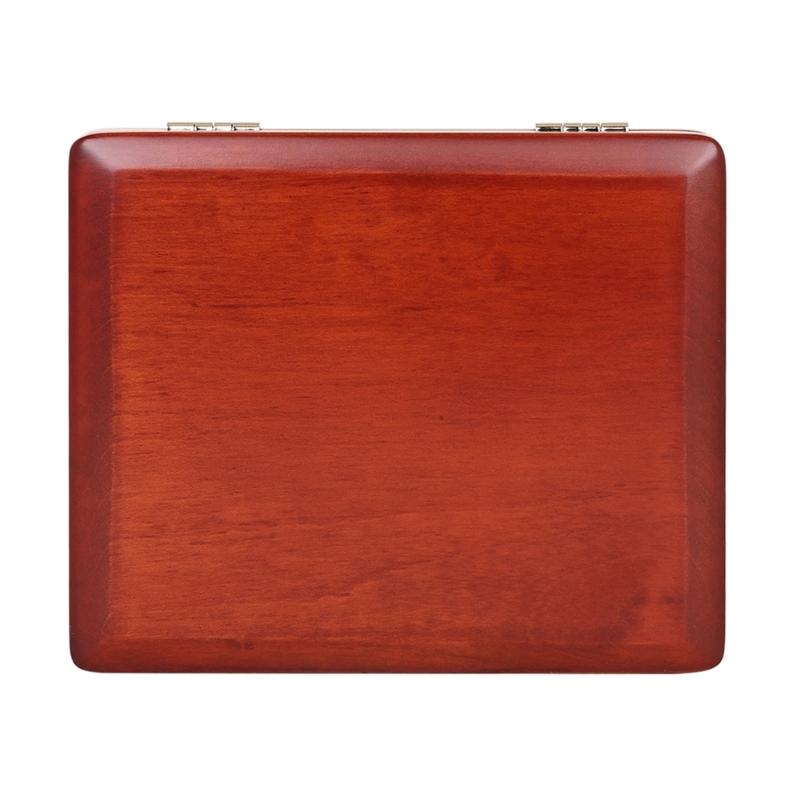 Portable Bassoon Reed Organizer Case Portable Wood Storage Box Reed Holder Protective Case Wood Texture for 5 Reed