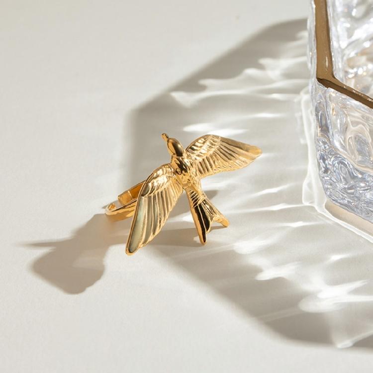 Multipurpose Bird Wing Open Rings Featuring Detailed Craftsmanship Accessory for Fashionable Individuals Casual Wear