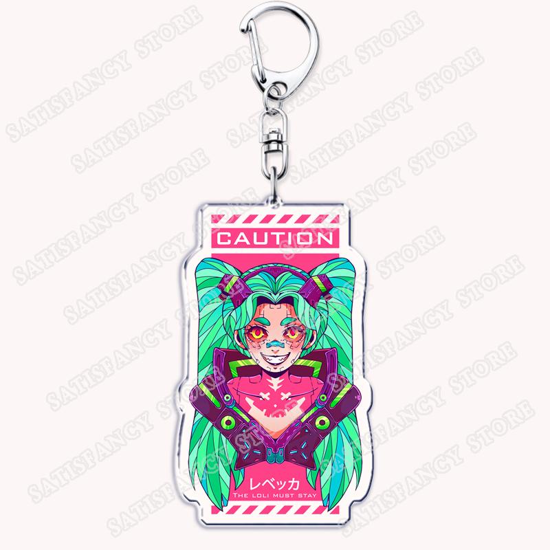 Portachiavi Anime Cyberpunk per Donne Accessori Borsa Edgerunners Rebecca Lucy Gloria Faraday Portachiavi Gioielli Fan Amici Regali