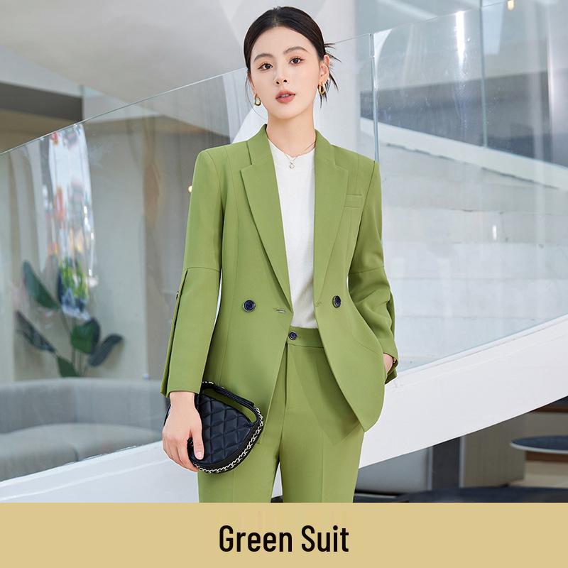 Women's Elegant Autumn/Winter Two-Piece Suit Set: Goddess Style Host with Wide-Leg Pants