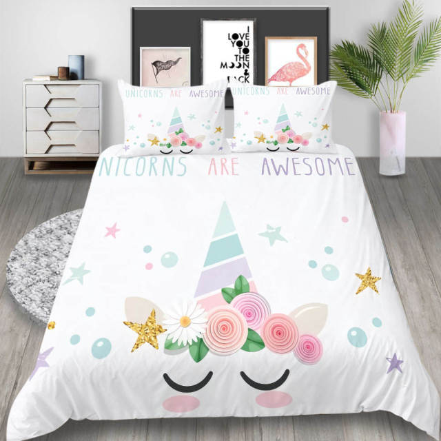 single unicorn bedding