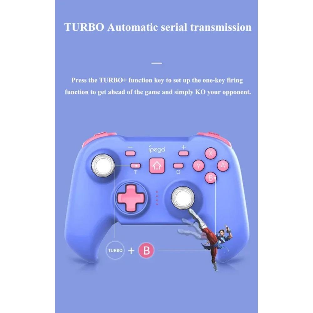PG-SW062C Wireless Game Controller Bluetooth Gamepad Game Console Cordless Handle for Nintendo Switch, Android, IOS, PC