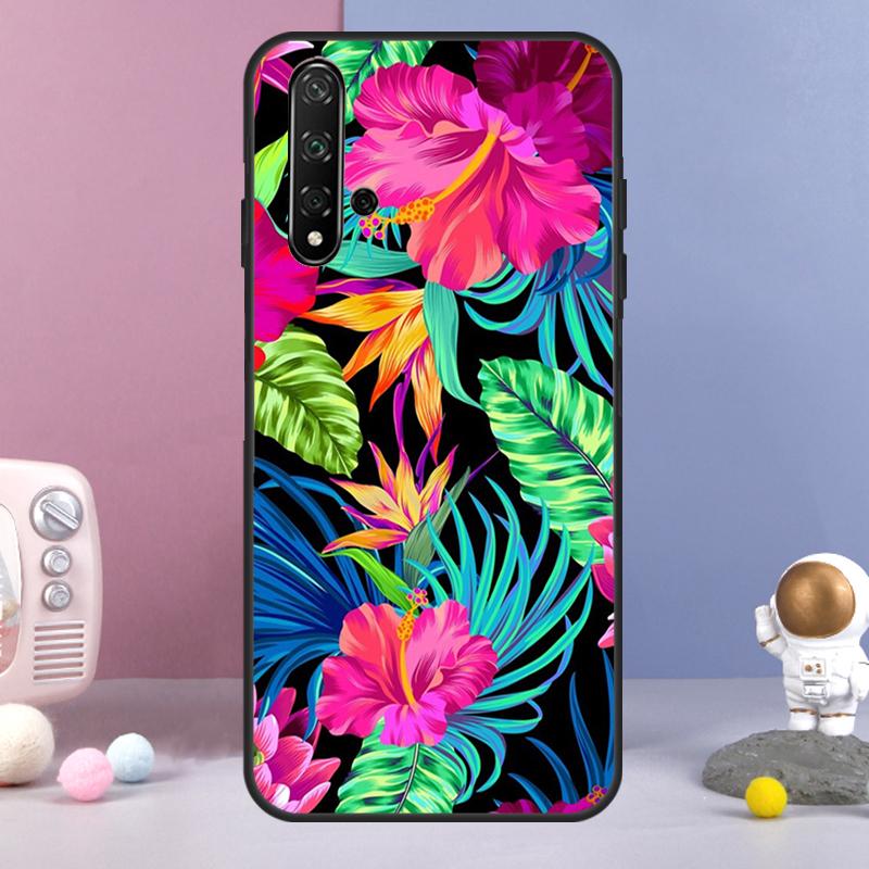 Tropical Aloha Hibiscus Pattern For Huawei Nova 5T 9 10 SE 7i 8i 11i 12i Y73 Y90 Y70 Y72 Y61 Y91 Y60 P20 P30 P40 Lite Case