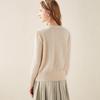 TUHUANG Women's Pure Wool Bubble Sleeve Knit Sweater