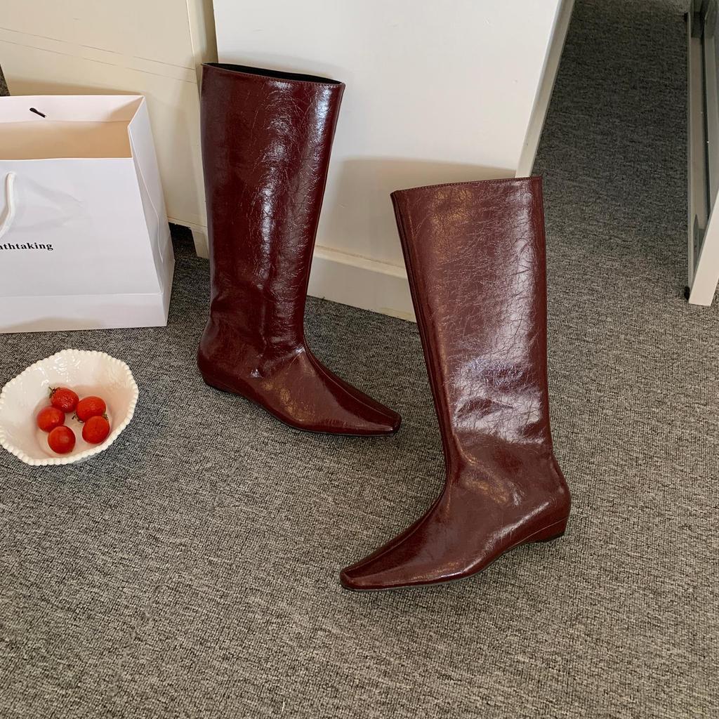 Fashion Versatile Boots for Women 2025 New Autumn Thin Square Head Heel Boots Temperament Commuter Knight Boots for Women