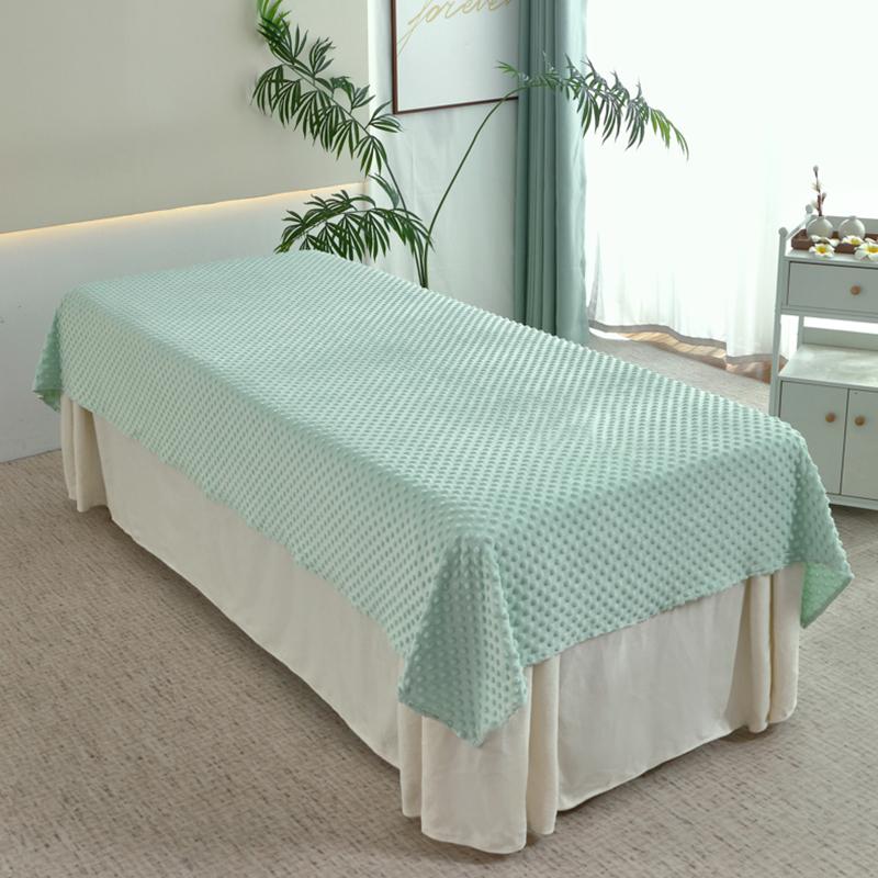 Luxury Warm Soft Velvet Bean Bed Sheet For Beauty Salon Bed Covers Cosmetic Massage Spa Bed Table Cover With / Without Hole
