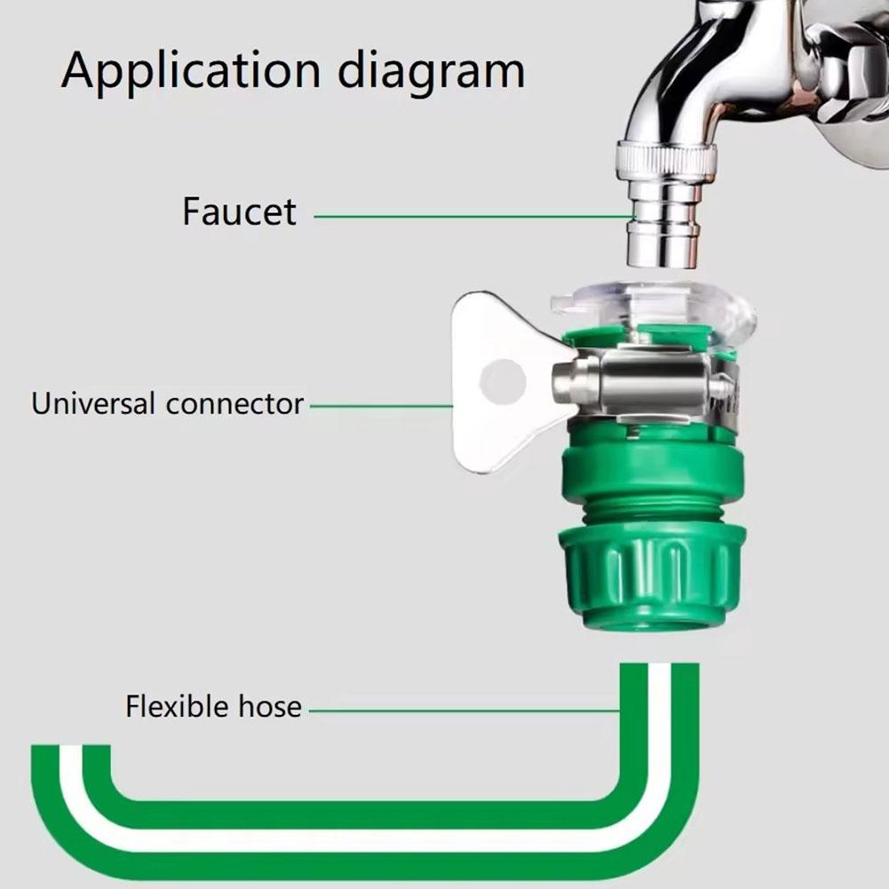 Universell Kranadapter Slangkoppling Koppling Snabbkoppling Kran För Biltvätt Trädgårdsbevattning