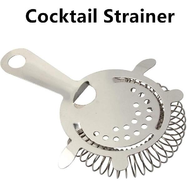 2 Pack of Cocktail Strainer Stainless Steel Bar Cocktail Strainer Filtering Tool for Bar Restaurant Home