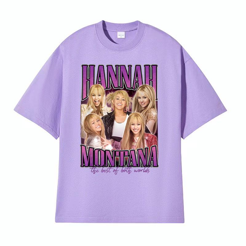 Miley Cyrus Hannah Montana Hip Hop Retro Style Graphic T Shirts Unisex Women Fashion Casual 100 Cotton Tshirt Harajuku Streetwear