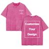 DIY Cotton Washed TShirt Womens Custom Your LogoLetter T Shirt ONeck Oversized Tops Comfortable Short Sleeve Woman Clothes