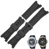 Gumový řemínek k hodinkám pro Casio GST-W120L S130L S310 B100 GST-W100G vysoce kvalitní silikonové příslušenství k řemínku 26mm-14mm