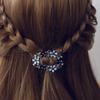 Luxury Oval Flower Hair Clip Rhinestone Zircon Top Clip  For Women Girls Hair Accessories