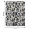 Bright Art Brut Pattern Black  White Throw Blanket All Season Lightweight Soft Blanket For Bed